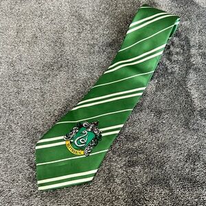 Harry Potter Slytherin House Crest Neck Tie Green/Silver for Cosplay Costume